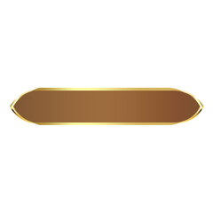 brown banner gold border