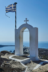 Santorini , road to Oia 
