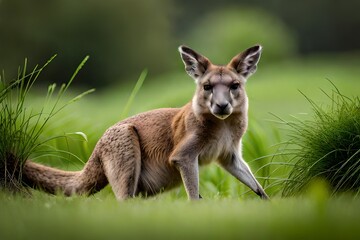 Fototapeta premium kangaroo with baby
