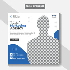 business social media post banner template. Digital business marketing banner social media post	