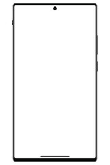 New realistic stylish design mockup template. Smartphone mockup with transparent background.