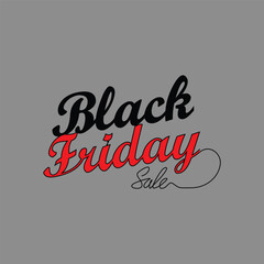 One continuous line drawing of Black Friday Sale. Black Friday Sale in simple linear style illustration. Shopping season design concept vector. Suitable for greeting card, poster and banner.