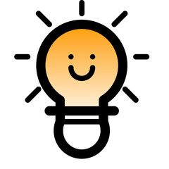 Orange Emoji light bulb icon