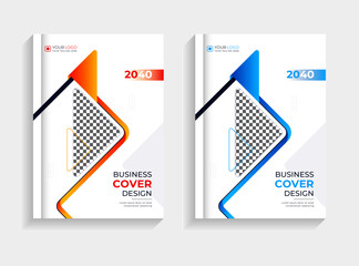 Modern creative business cover design set 