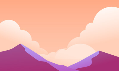 Vector mountains landscape background