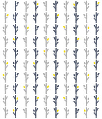 Naklejka premium 北欧風の小枝のシームレスパターン