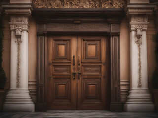 old wooden door backdrop