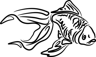 The illustrations and clipart. Abstract image. Illustration of fish