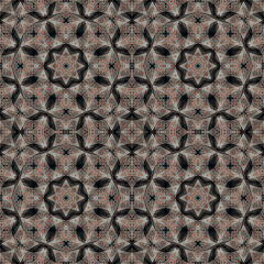 Abstract seamless pattern, kaleidoscope style.