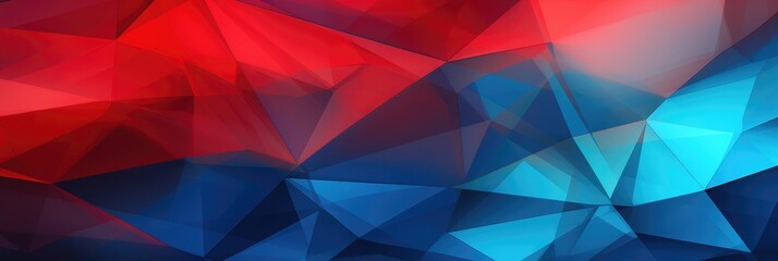 Obraz premium modern, abstract and minimalistic background design, blue and red color, banner for design