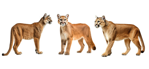American Cougar isolated on white background
