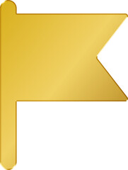 3D Gold Flag Icon
