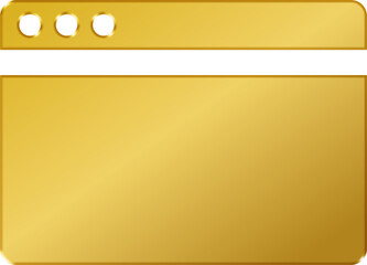 3D Gold Interface UI UX Web Icon
