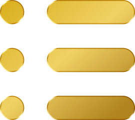 3D Gold List Icon
