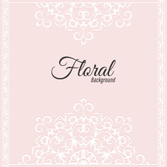 Vector decorative floral frame background