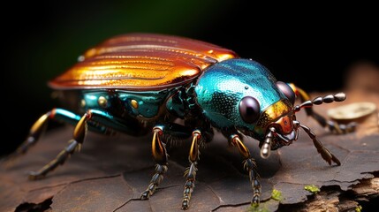 Jewel Beetle , Macro shot , Color Gradient, Background HD