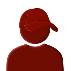 Red Silhouette Profile Picture with Hat. that allows you to express your style and personality online. 
