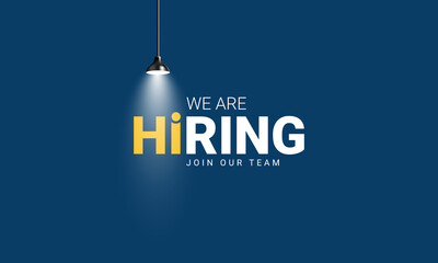 We are hiring join to the team announcement. Hiring recruitment open vacancy design. Creative hiring poster. hiring social media post design.