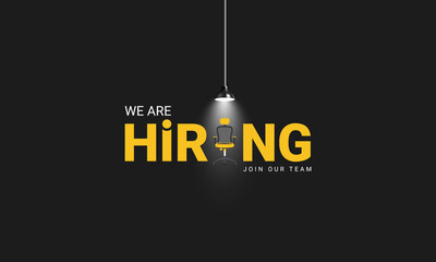 We are hiring join to the team announcement. Hiring recruitment open vacancy design. Creative hiring poster. hiring social media post design. - obrazy, fototapety, plakaty