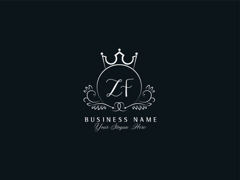 Alphabet Zf Letter Logo, Initial Business Zf fz Logo Icon Vector Image