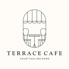 photography cafe line art logo vector minimalist illustration design, restaurant and coffee shop symbol design