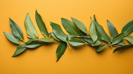 bay leaf on a colored background
