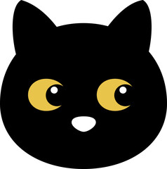 Cute Halloween black cat avatar