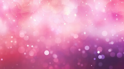 Pink party invitation background. Abstract delicate bright pink purple bokeh texture with stars and lights. Beautiful backdrop for design of invitation for various holidays. Card concept.