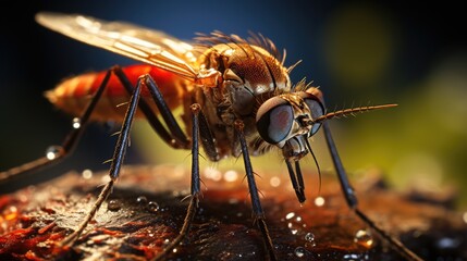 Mosquito, Macro shot , Color Gradient, Background HD