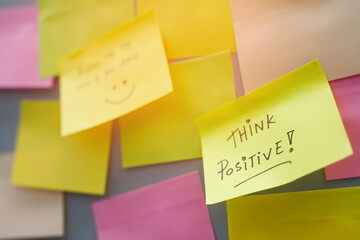 collection of colorful variety post it. paper note reminder sticky notes pin paper blue  on cork...