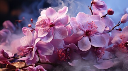 Orchid Smoke , Macro shot , Color Gradient, Background HD - obrazy, fototapety, plakaty