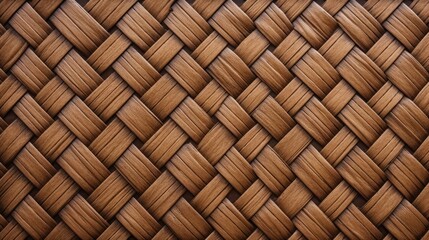 Nature background of brown handicraft weave texture rattan surface.