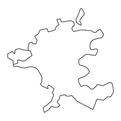 Aghdam district map, administrative division of Azerbaijan.