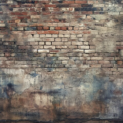 Grungy gritty brick wall