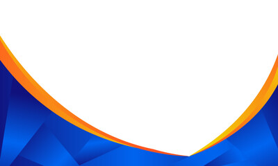 Abstract blue and orange curve background. Modern background. Suitable for corporate banner, poster, brochure, cover, flyer 