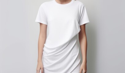 white t-shirt with drape, Generative AI