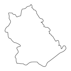 Barda district map, administrative division of Azerbaijan.