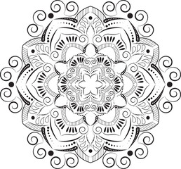 Vector art work of mandala_black and white_2_18__3000x3000 px