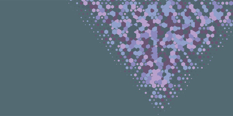 Geometric Multi size Hexagon with multi Color Background