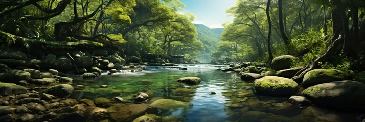 Gordijnen amazon rainforest river landscape © Riverland Studio