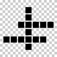 Crossword concept icon, cross word graphic symbol, web flat vector illustration