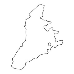 Goranboy district map, administrative division of Azerbaijan.