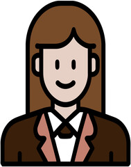 business woman character avatar isolated