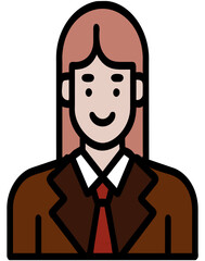 business woman character avatar isolated