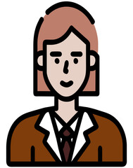 business woman character avatar isolated