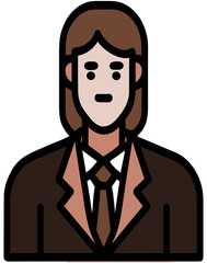 business woman character avatar isolated