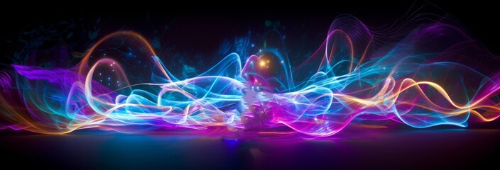 colorful light painting, Generative AI