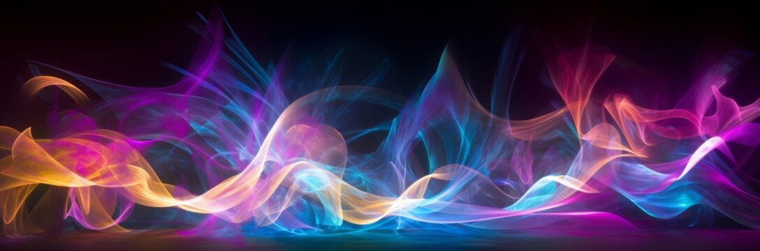colorful light painting, Generative AI