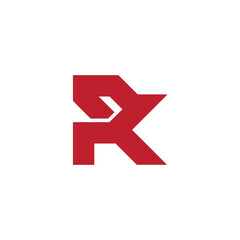 letter pk overlap simple line logo vector