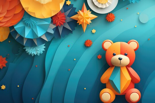 Abstract background "Safe Toys and Gifts Month" 